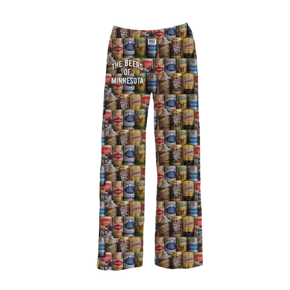 NWT Brief Insanity Beers of Minnesota Lounge Pajama Pants Unisex Size Medium